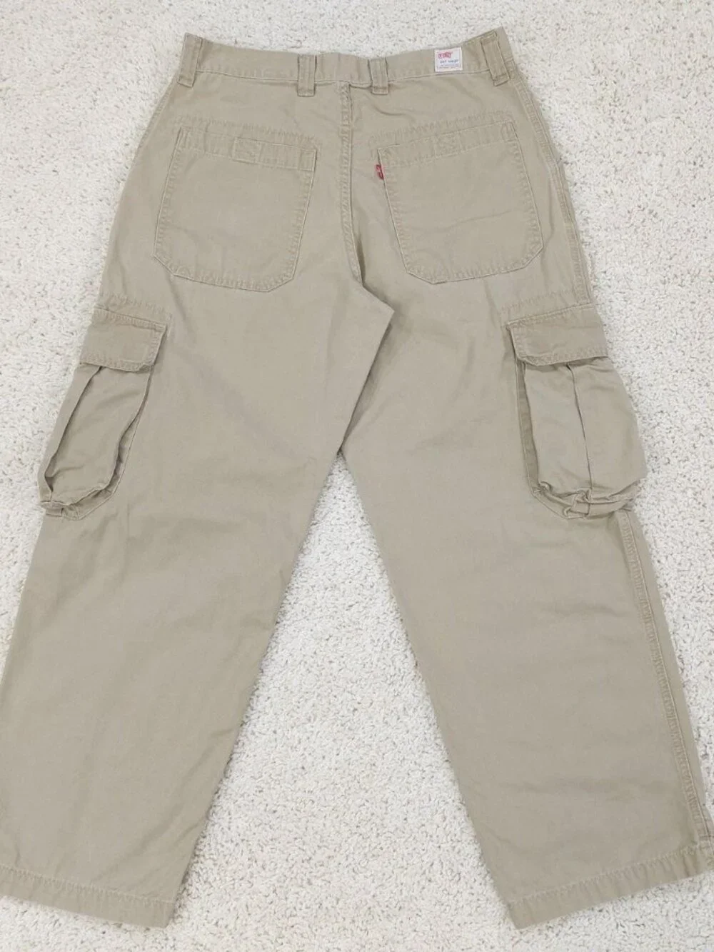 Vintage 90s Levi's Dry Goods Baggy Cargo Pants 33x30, Utility Skater Canvas